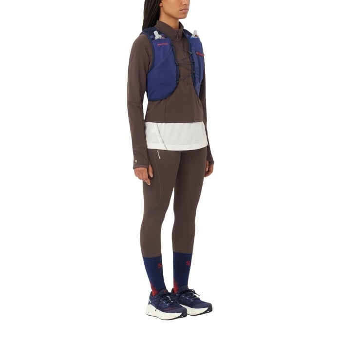 Salomon Sense Aero Hybrid Womens Running Midlayer - Coffee Bean