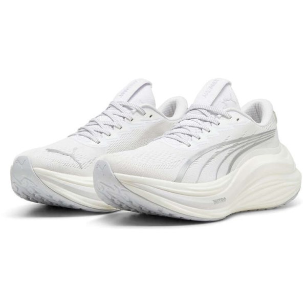 Puma MagMax Nitro - Mens Running Shoes - White/Silver