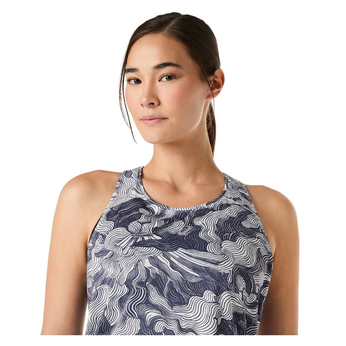 Asics FujiTrail Womens Running Tank - Cream