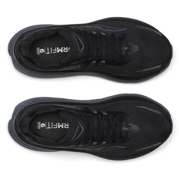 Saucony Hurricane 24 - Mens Running Shoes - Black/Shadow