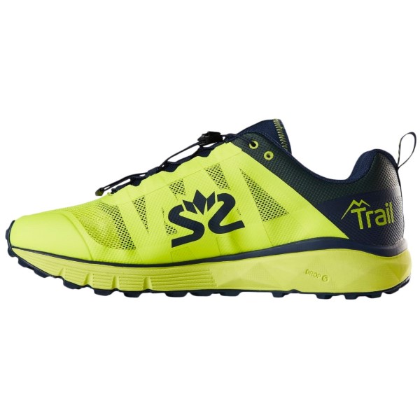 Salming Trail 6 - Mens Trail Running Shoes - Safety Yellow/NavyBlue