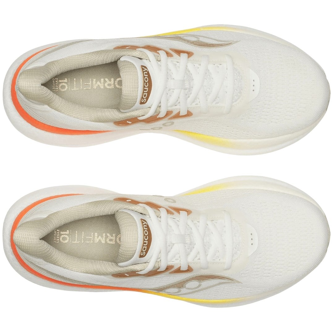 Saucony Triumph 23 - Mens Running Shoes - Ivory/Fire