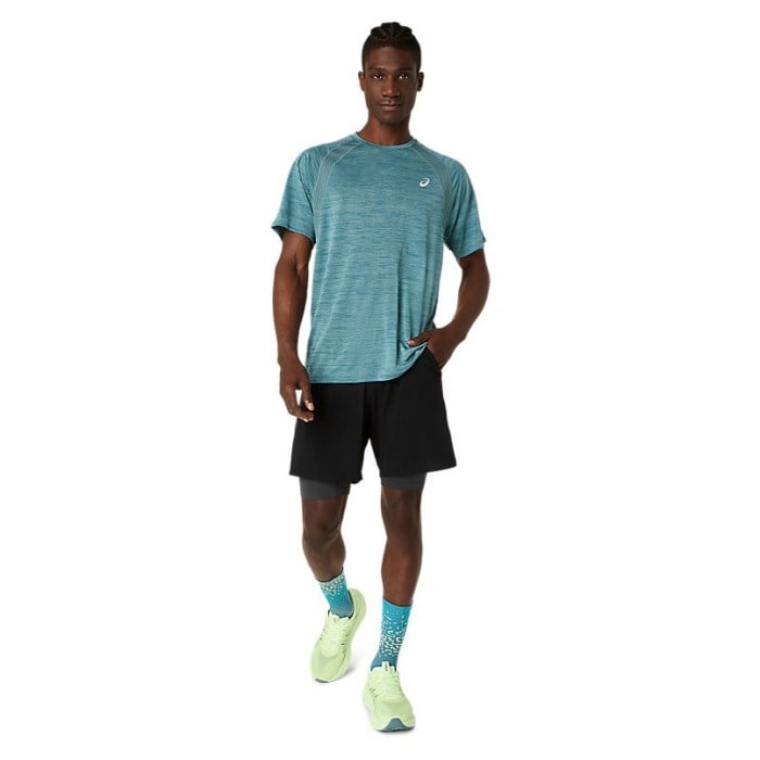 Asics Road Mens Running Short Sleeve Top - Foggy Teal - image 5