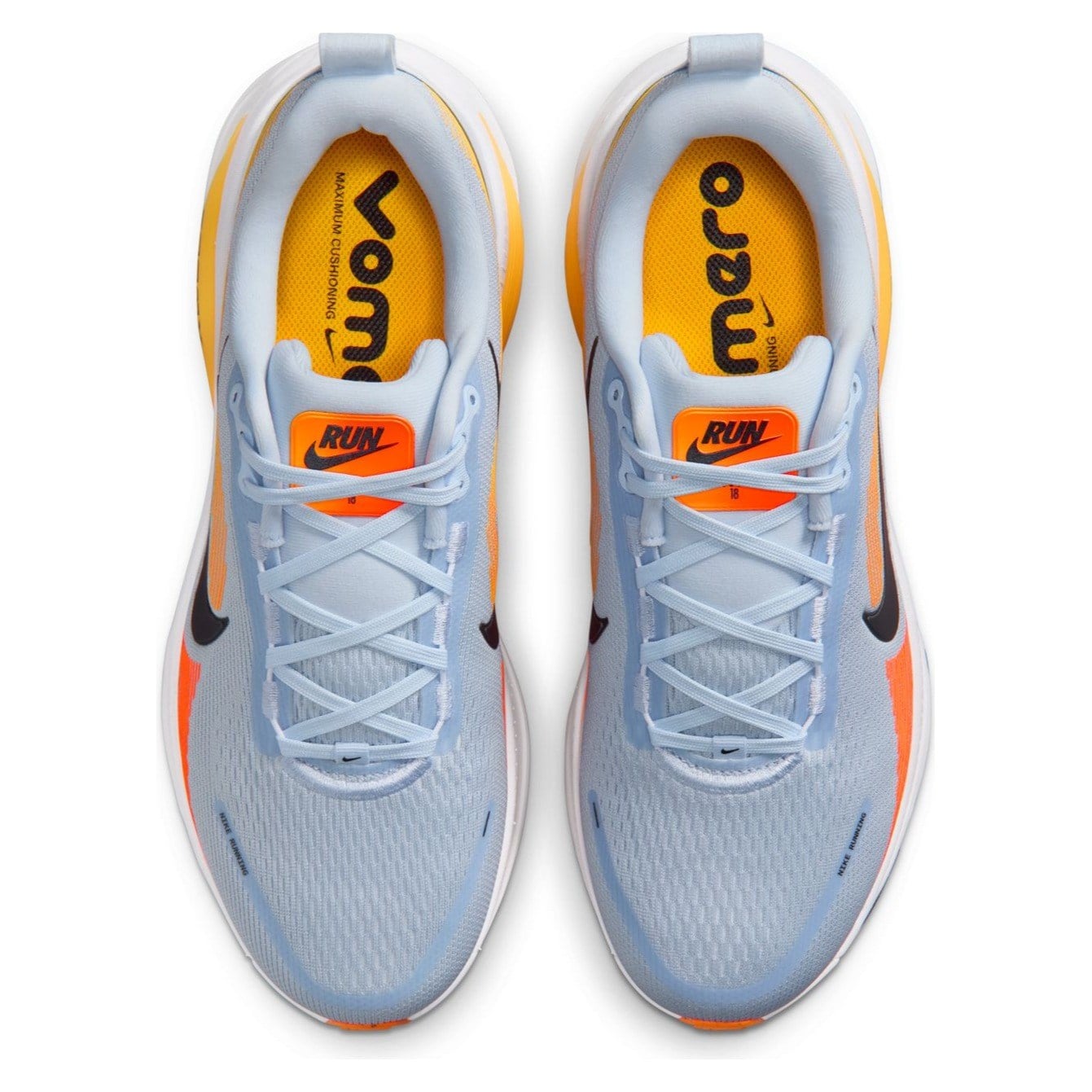 Nike Vomero 18 - Mens Running Shoes - Hydrogen Blue/Black/Laser Orange