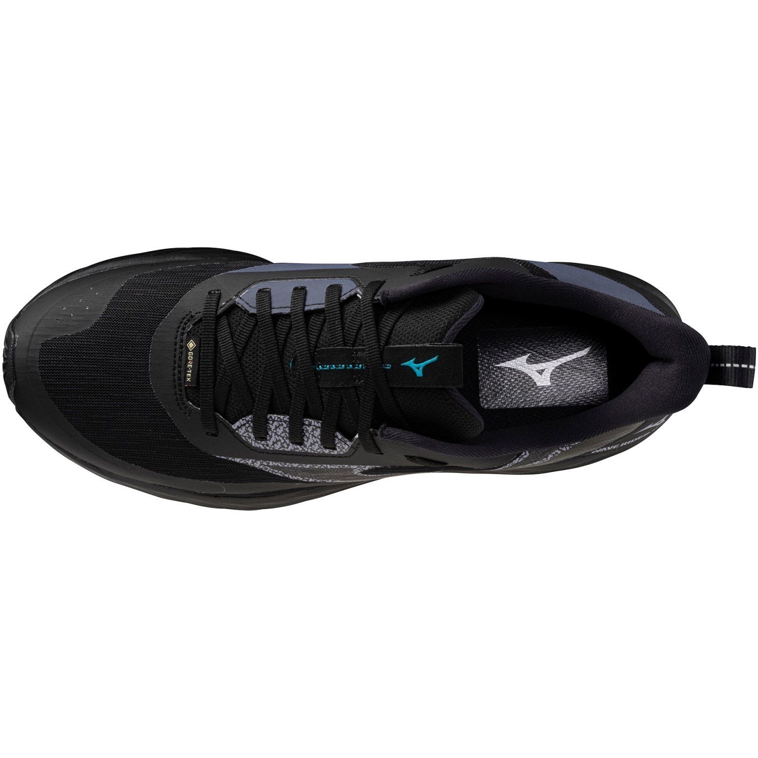 Mizuno Wave Rider GTX 3 - Mens Trail Running Shoes - Black Sand/Odyssey Grey/Capri Breeze