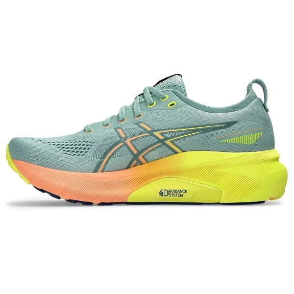 Asics Gel Kayano 31 - Mens Running Shoes - Light Celadon/Safety Yellow