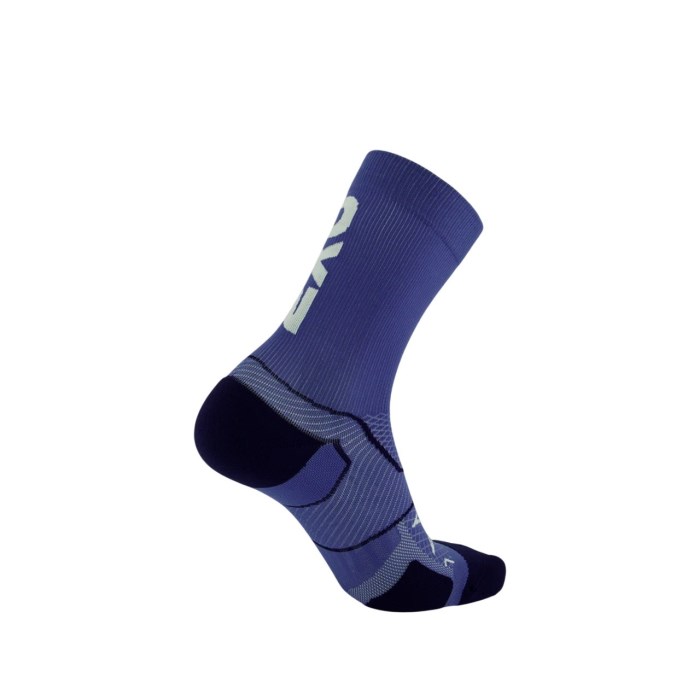 2XU Vectr Cushion Crew - Unisex Running Socks - Future Dusk/White