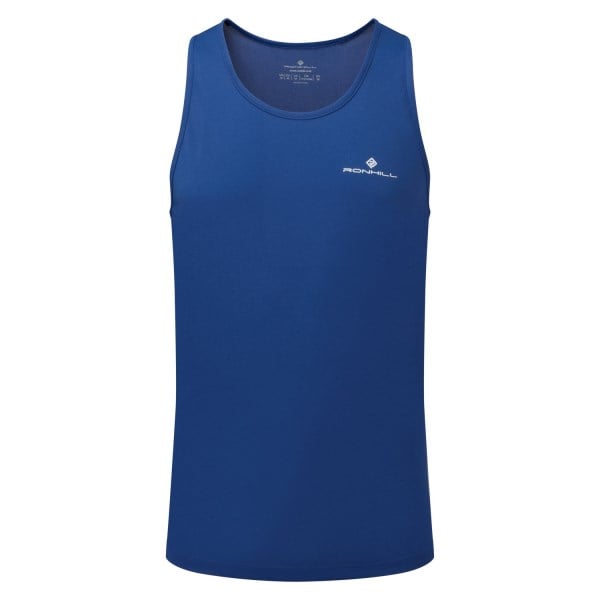 Ronhill Core Mens Running Tank Top - Dark Cobalt/Bright White