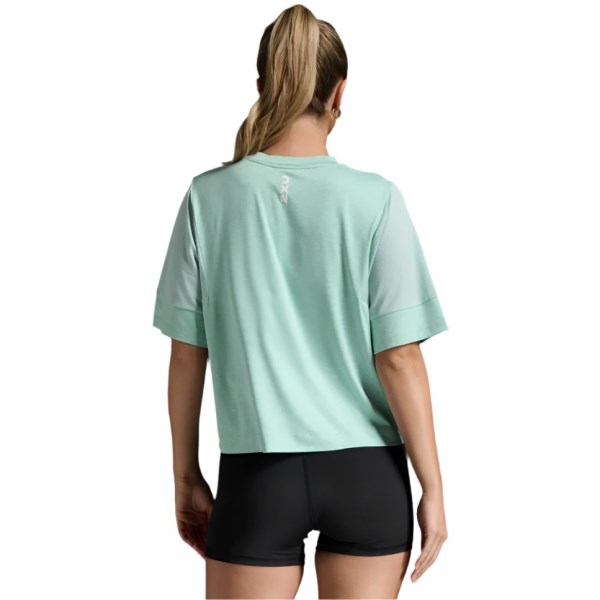 2XU Motion Sport Mesh Training Tee - Womens - Aqua/White