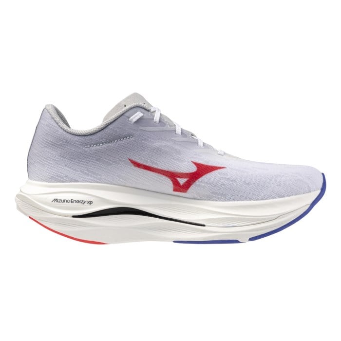 Mizuno Wave Rebellion Flash 3 - Mens Running Shoes - White/Fiery Coral/Iris Bloom