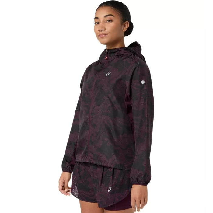 Asics FujiTrail Womens Packable Running Jacket - Dark Aubergine - image 2