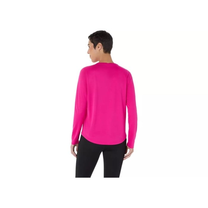 Asics Silver Womens Long Sleeve Running Top - Pink Rave