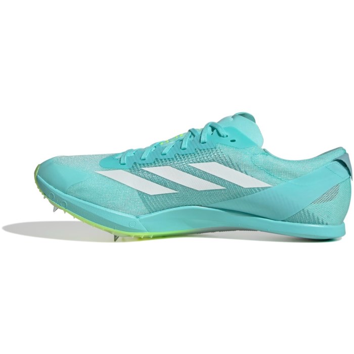 adidas Adizero Finesse - Unisex Sprint Track Spikes - Flash Aqua/Zero Metallic/Lucid Lemon