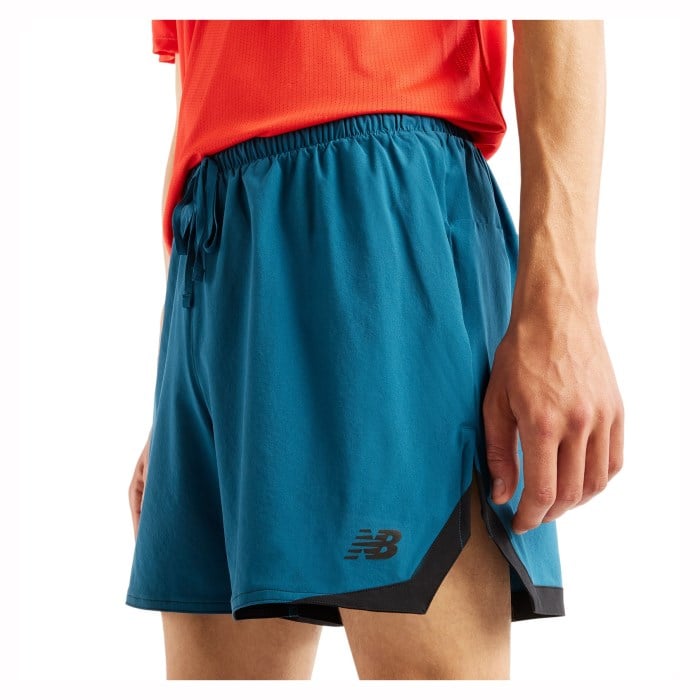 New Balance RC Essential 5 Inch Mens Shorts - Storm/Sea - image 4