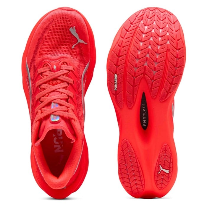 Puma Deviate Nitro 4 - Womens Running Shoes - Ultra Red/Puma Silver - image 3