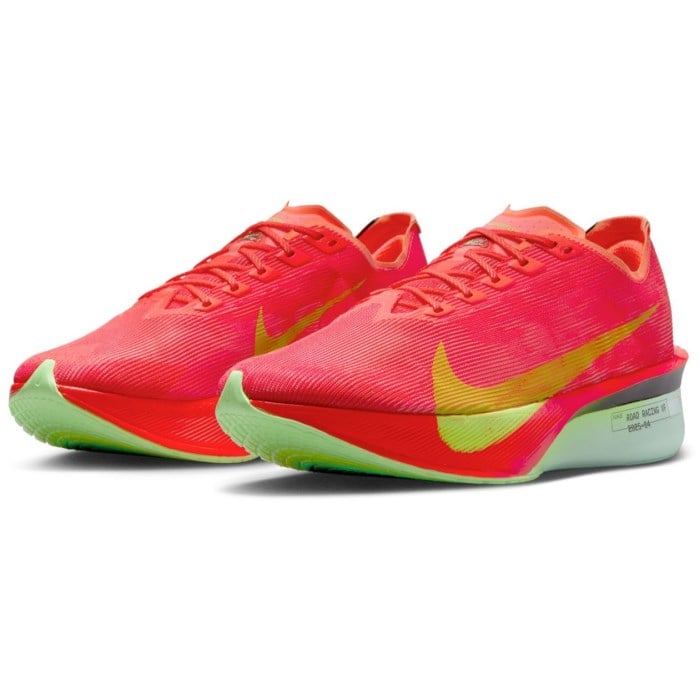 Nike ZoomX Vaporfly 4 - Mens Racing Shoes - Bright Crimson/Lime Blast/Mint Foam