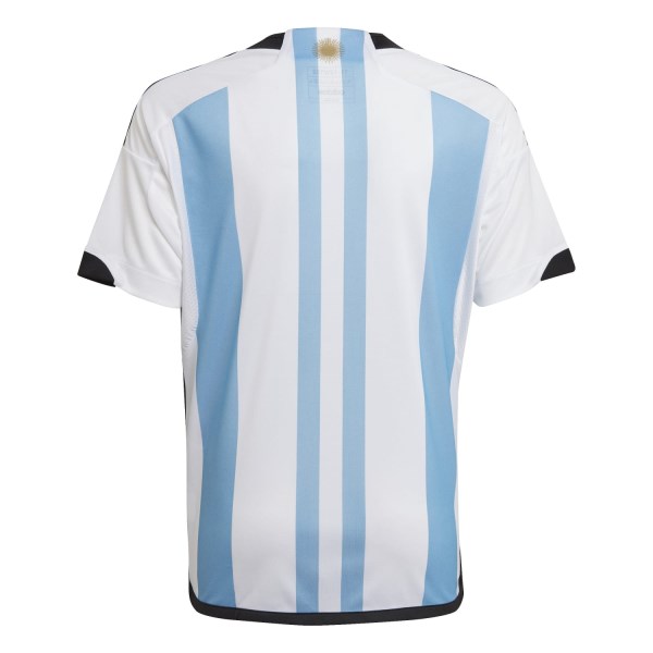 Adidas Argentina Home 22 Youth Kids Soccer Jersey - White/Light Blue