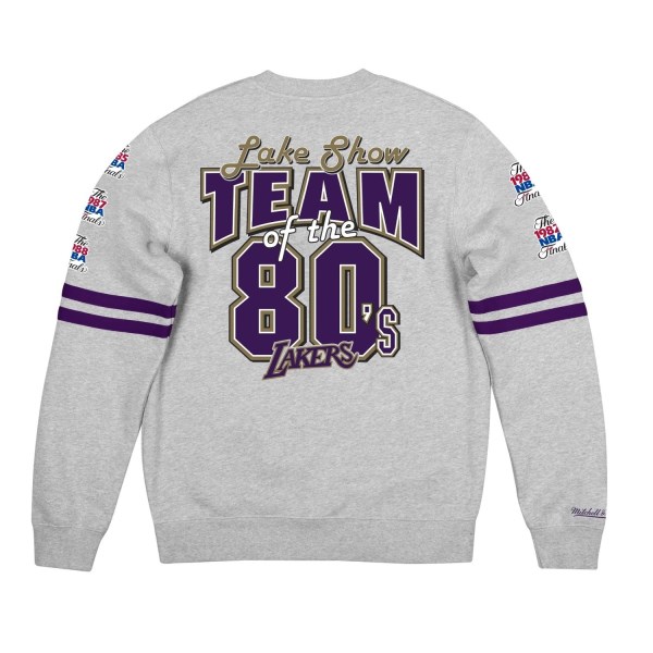 Mitchell & Ness Los Angeles Lakers All Over Print NBA Mens Basketball Sweatshirt - Grey