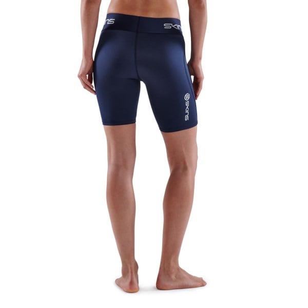 Skins Series-1 Womens Compression Half Tights - Navy Blue
